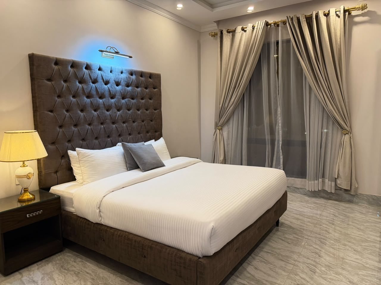 Executive Suite bedroom at Regency Suites Hotel, 48 Baloch Road, Gulberg III, Lahore