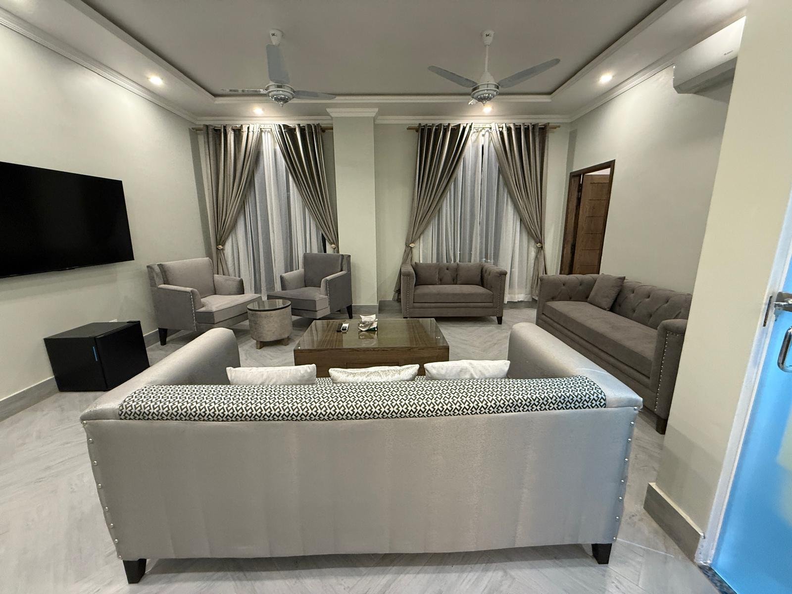 Spacious suite living room at Regency Suites, Gulberg III Lahore